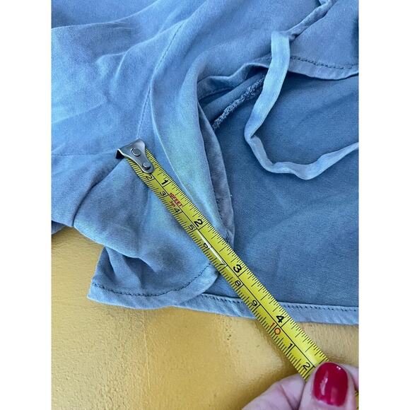 Chaser Slate Gray Wrap Style Shorts Romper With Bell Sleeves NWT Size Medium - Picture 7 of 7